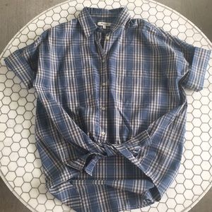Madewell courier shirt in seafarer plaid - xs